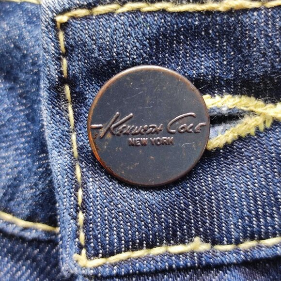 Kenneth Cole boot cut jeans women's size 26 ink blue mid-rise - Picture 9 of 16